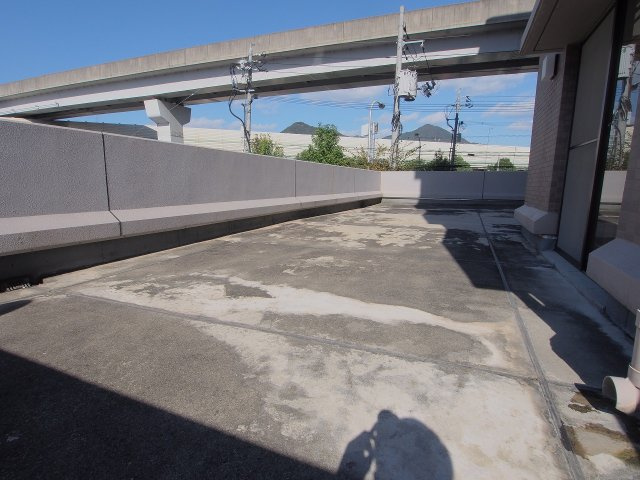 マンションリバーハンズのバルコニー