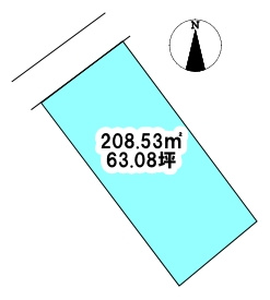 八幡3丁目　売土地の土地図