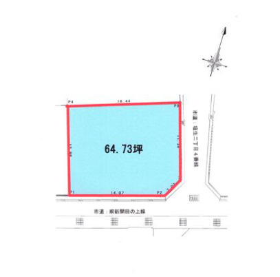 垣生2丁目　売土地の区画図