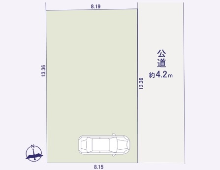 中古一戸建て 所沢市向陽町 の区画図|カースペース１台分