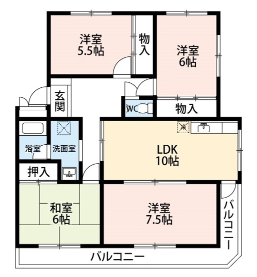 【間取り】 | 第三ハイツひらく