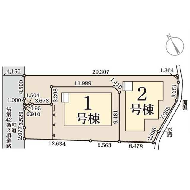 筑前町当所の区画図| 