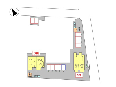 【区画図】 | ＬＡＰＩＮＥ（ラピーヌ）Ａ