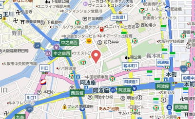 【地図】 | ユニーブル靭公園 