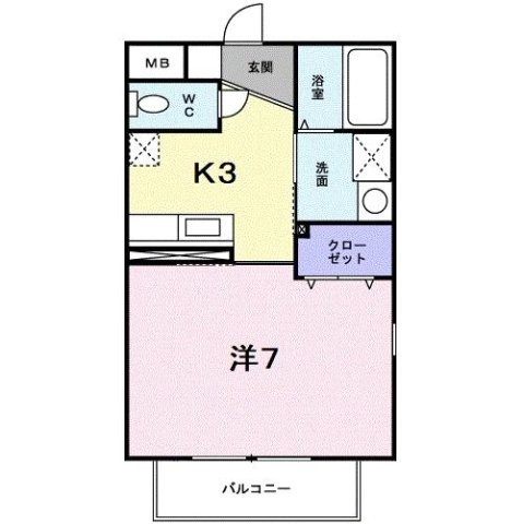神戸市北区鈴蘭台北町６丁目のアパートの間取り