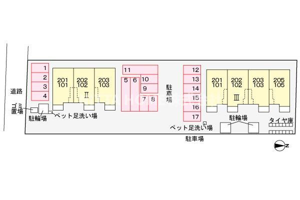 ベル　アンジュⅢの区画図