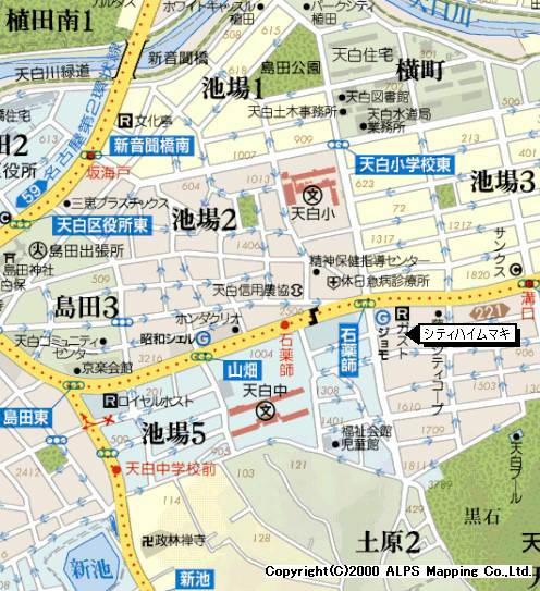 シティハイムマキの地図