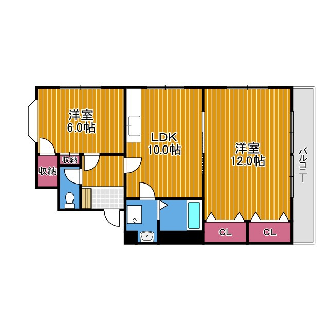 峰塚マンションの間取り