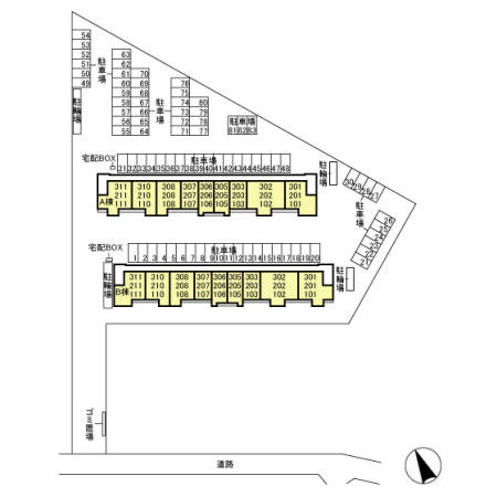 Fleur(フルール） Bの区画図