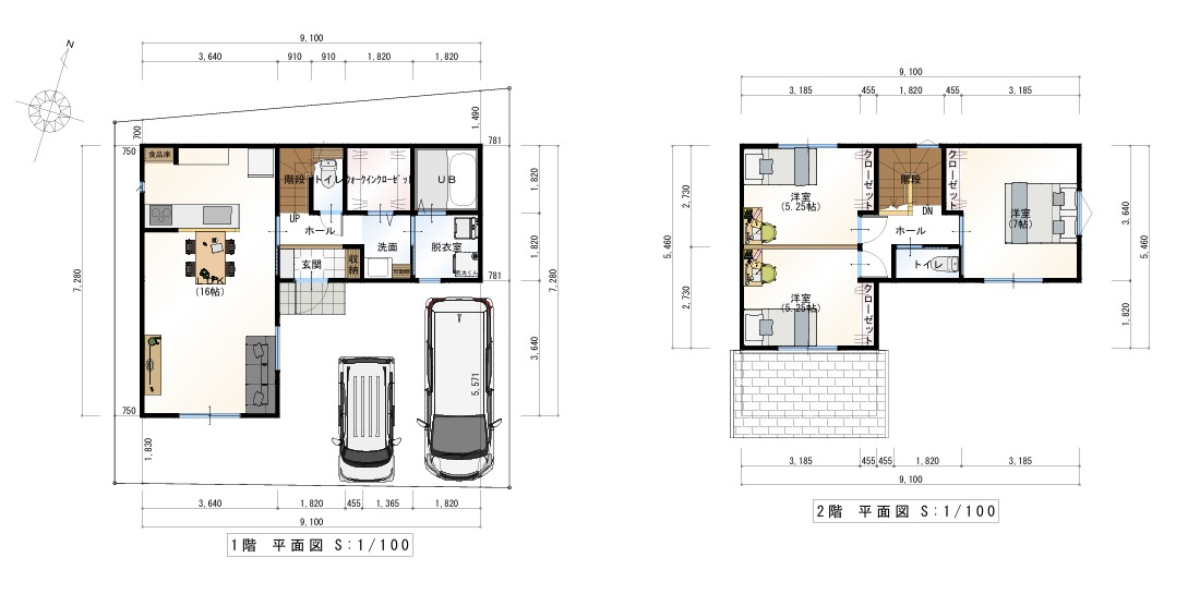 高知市神田-建築条件付き-売土地の参考プラン|イメージです。