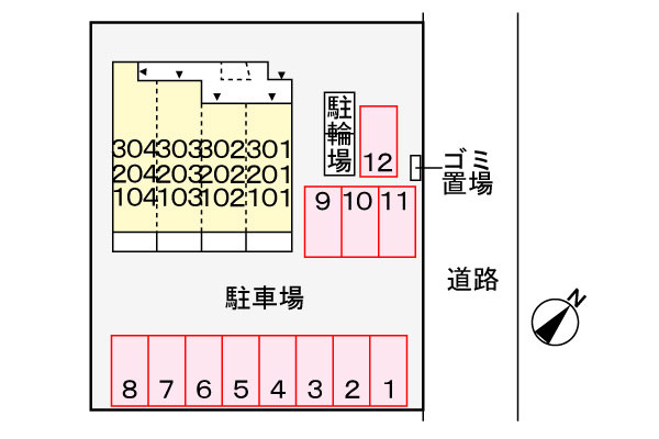 シャント・フルールの駐車場|駐車場