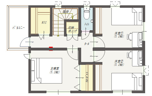 高知市石立町6号地（はりまやタウン）売り土地（建築条件付き）の参考プラン|間取り図２