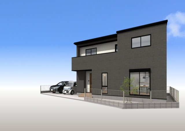 高知市石立町1号地（はりまやタウン）売り土地（建築条件付き）の完成予想図|外観２　プランは一例です！プラン変更可能♪