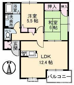 ラ・カーナ B棟の間取り