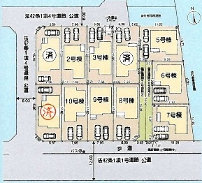 飯能市大字双柳の新築一戸建の区画図
