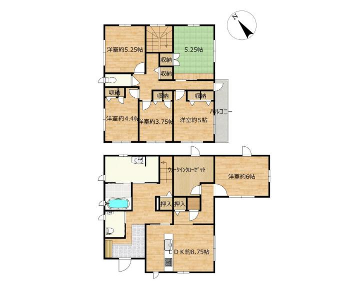 つくばみらい市伊奈東　中古戸建の間取り
