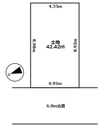 土支田4町目売地の土地図