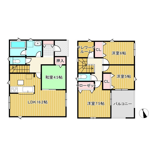 ●鈴鹿市若松北第1 新築戸建【全2棟】の外観パース