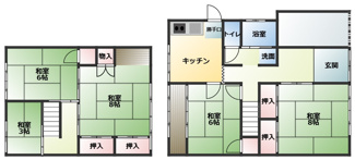 【間取り】 | 新金屋１丁目11-11売家