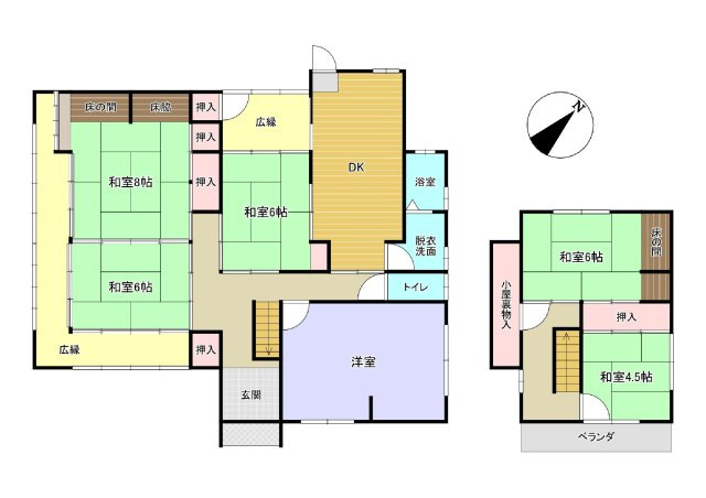 西郷町　戸建ての間取り