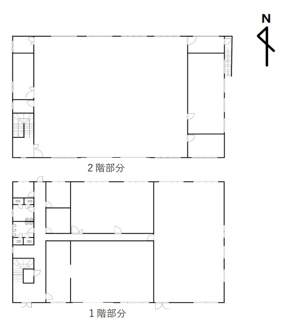 京都市伏見区竹田東小屋ノ内町　貸倉庫事務所の間取り