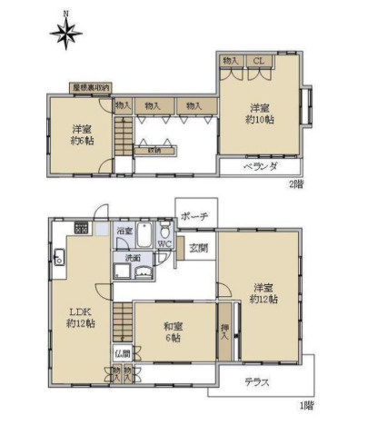 帝塚山南2丁目戸建の間取り