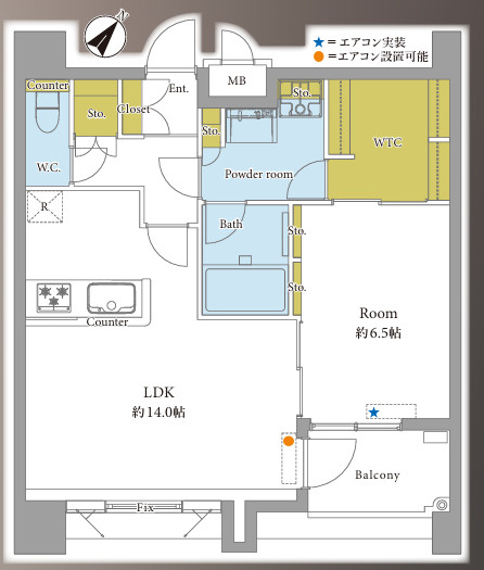 エンクレストベイサイド通りの間取り