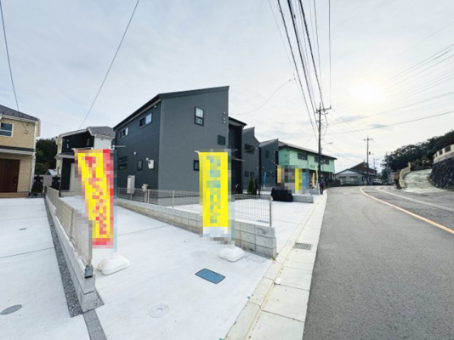『八王子市新築戸建て』八王子市寺田町761-21【仲介手数料無料】　新築戸建ての前面道路含む現地写真|～仲介手数料無料☆八王子ひなた不動産～八王子市寺田町　新築戸建て