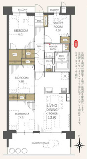 【間取り】 | ハウベストマンション帯山三番館