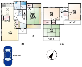 【間取り】 | 松戸市　小金原２丁目戸建て