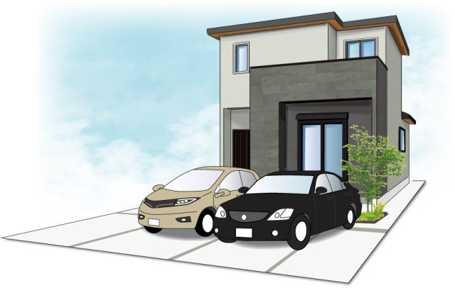 深草大亀谷万帖敷町　建築条件付土地の外観パース