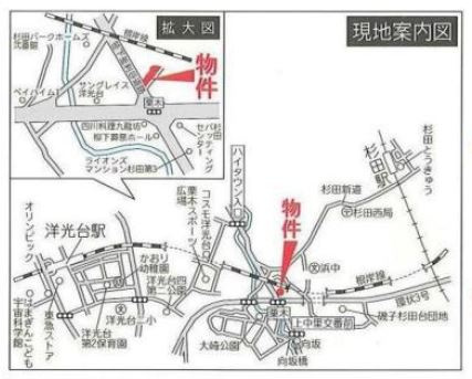 仲介手数料無料　横浜市磯子区原町の地図