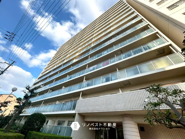 ファミール緑橋の外観|15階建ての13階のため陽当たりや眺望良好です！