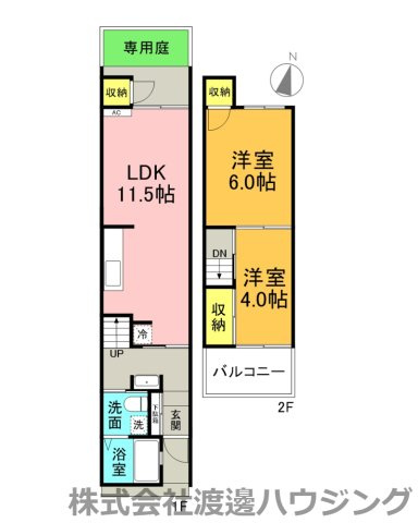大宮5丁目長屋　E棟の間取り