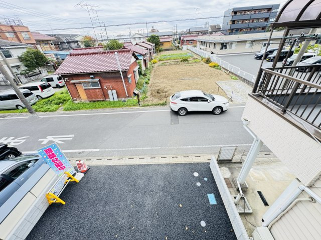 三郷市高州２丁目新築戸建【高州小学校：3分】の展望|バルコニーより南側眺望・南道路で日当たり良好♪