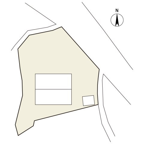 君津市鎌滝　中古戸建の区画図|東側幅員８ｍに面す