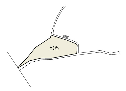 富津市相野谷　中古戸建の区画図|南西側幅員５．５ｍに面す