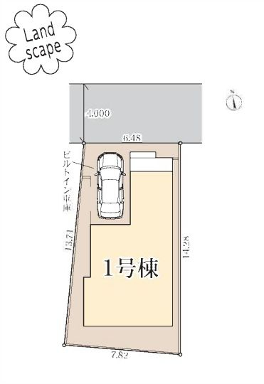 厚木市緑ケ丘5丁目新築戸建て　１号棟の区画図|区画図「厚木市緑ケ丘5丁目新築戸建て」
