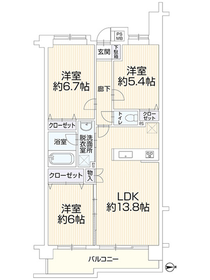 【間取り】 | モナークキャッスル立川スカイガーデン