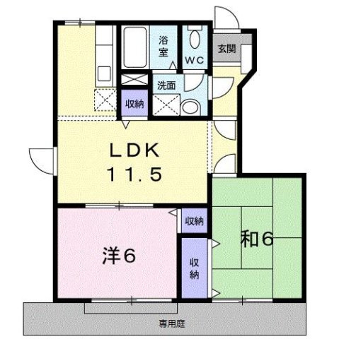 ラフィネ花水木の間取り