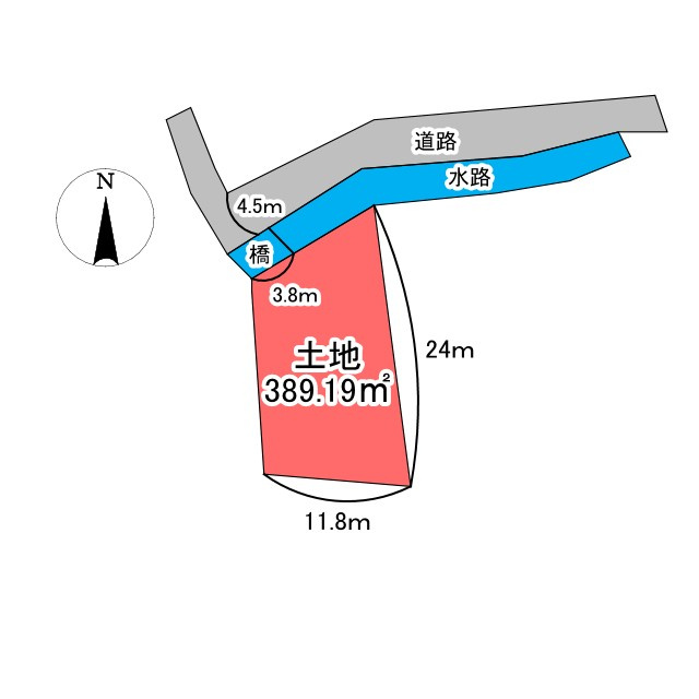 売土地　静岡市駿河区小鹿の土地図