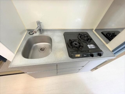 【キッチン】 | 第６グリーンハイツ | コンパクトなキッチンで掃除もラクラク