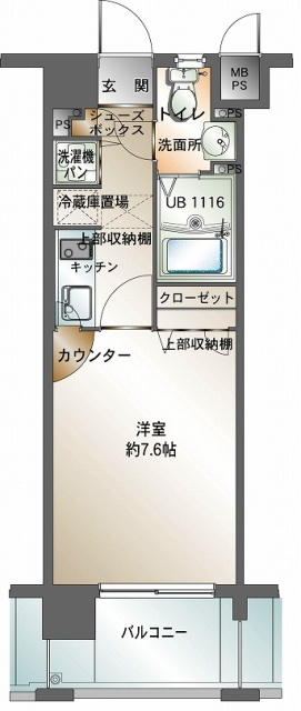 エンクレスト天神Ⅲの間取り