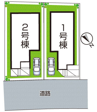明石市松が丘　第24-1期　新築一戸建ての区画図|全2区画