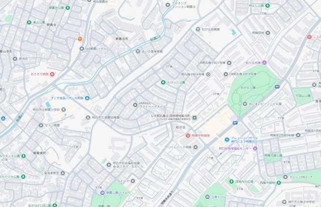 明石市松が丘　第24-1期　新築一戸建ての地図