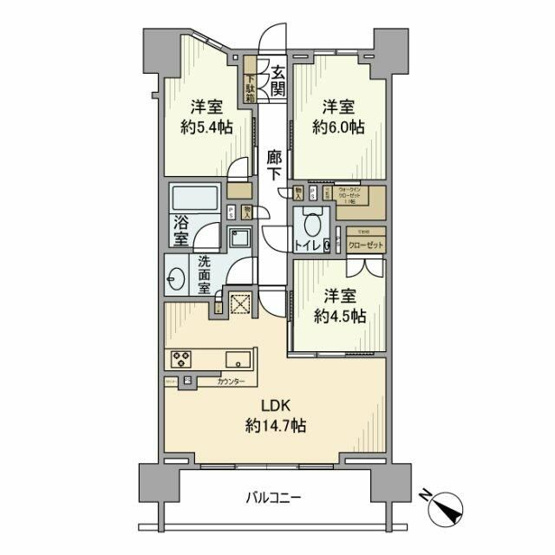 【間取り】 | ザパークハウス町田フロント