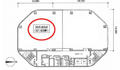 JMFビル今橋01の区画図