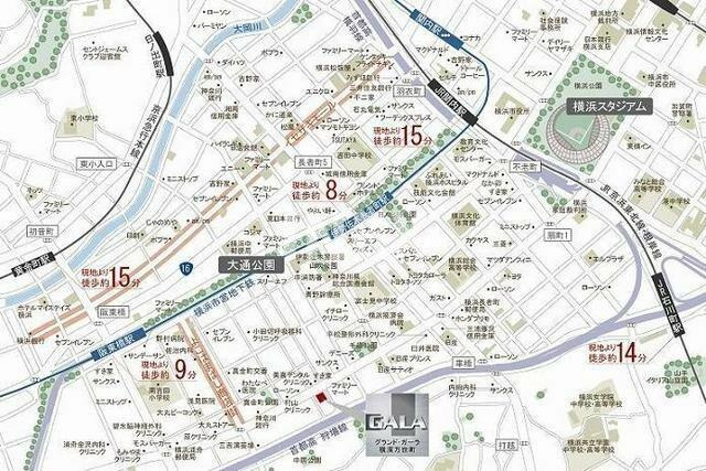 横浜市南区万世町１丁目の賃貸マンションの地図