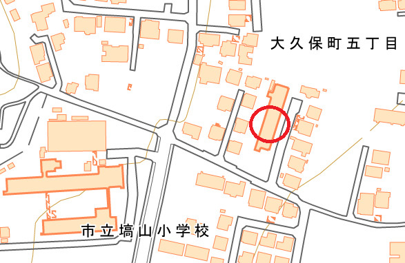 日立市　RC一棟マンションの地図