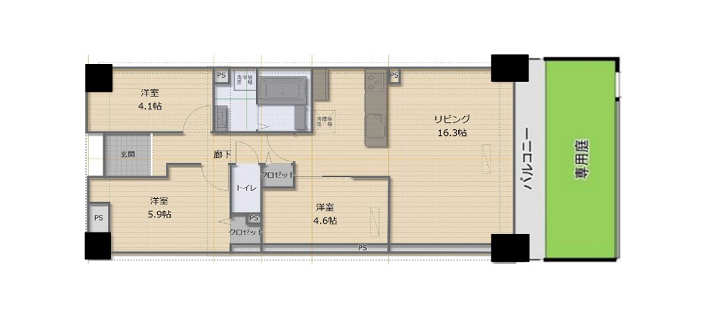 ローズハイツ香里園 3号棟の間取り|間取り図はいかがですか？ご希望を叶える間取りですか？リビングの広さは？水回りの位置は？カウンターキッチン？など色々な情報が集約されています。弊社ではリフォームなどのご相談も承っております。